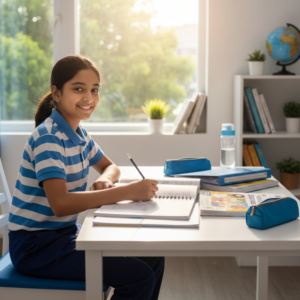 Student preparing for academic exams